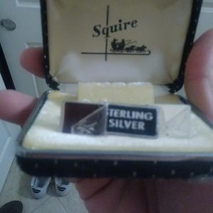 Vintage sterling silver cuff links from squire in